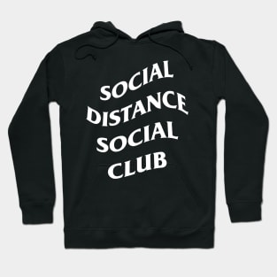 social distance social club dark Hoodie